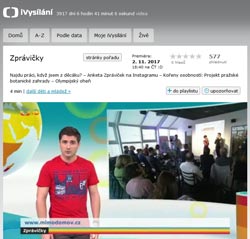 ČT D, pořad Zprávičky - 2.11.2017